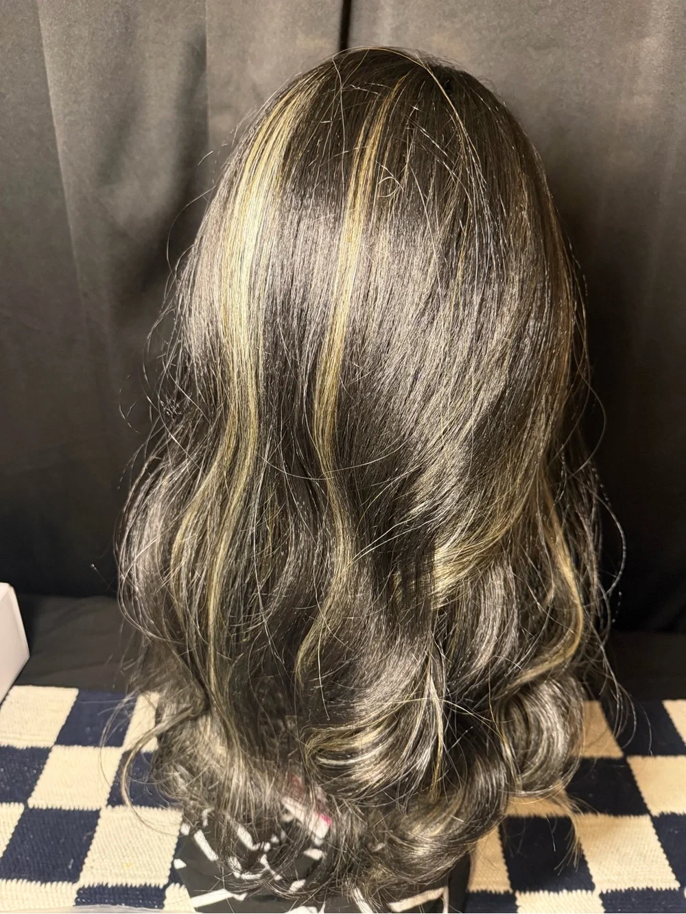 Sensationnel Black Synthetic Lace Front Wig with Blonde Highlights - NWT